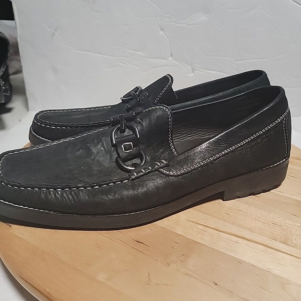 Donald J. Pliner Filo Slip-on Loafer Horsebit Women Size 11M Black Made In Italy - Picture 3 of 7